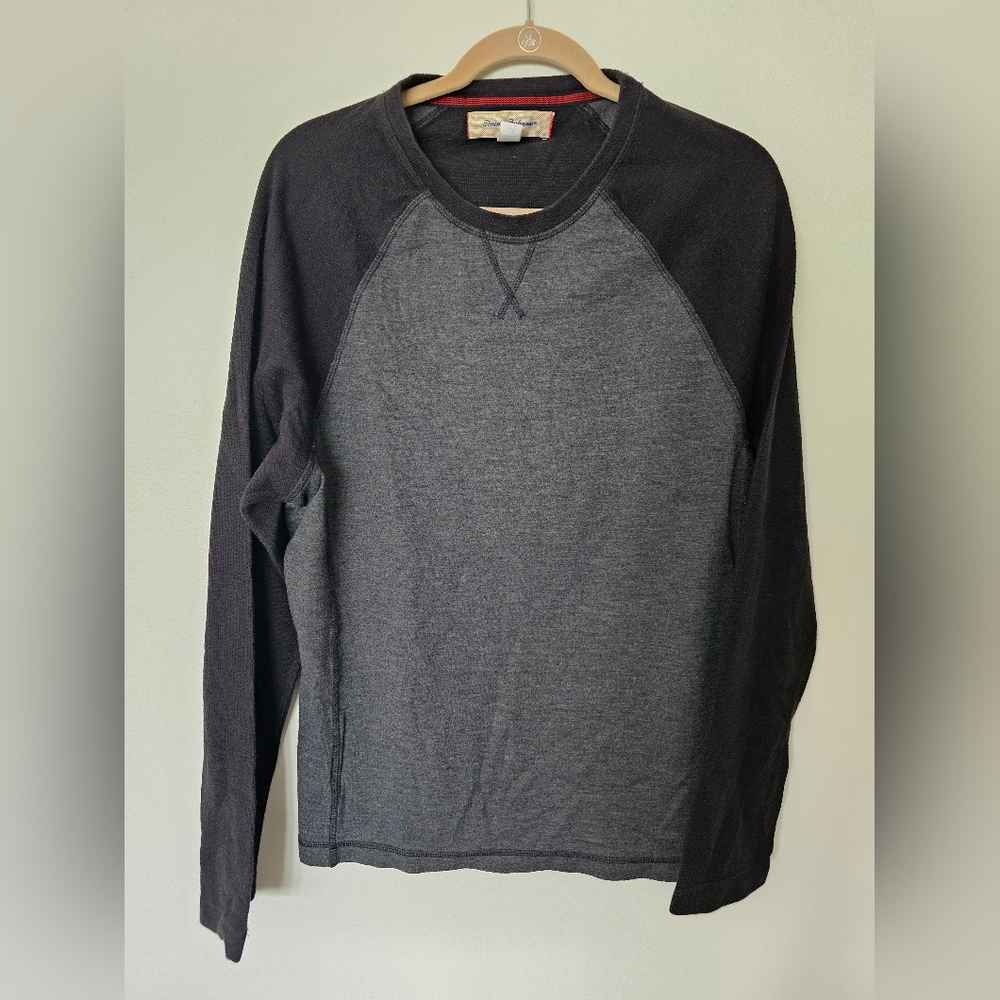 Tommy Bahama Men's Black and Gray Long Sleeve Shirt